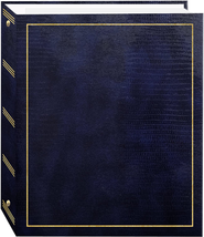 Self-Stick 3-Ring Photo Album 100 Pages 50 Sheets Navy Blue NEW - £18.42 GBP