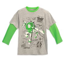 Disney Pixar Buzz Lightyear Layered Long Sleeve T-Shirt for Boys  Toy S... - £15.47 GBP+