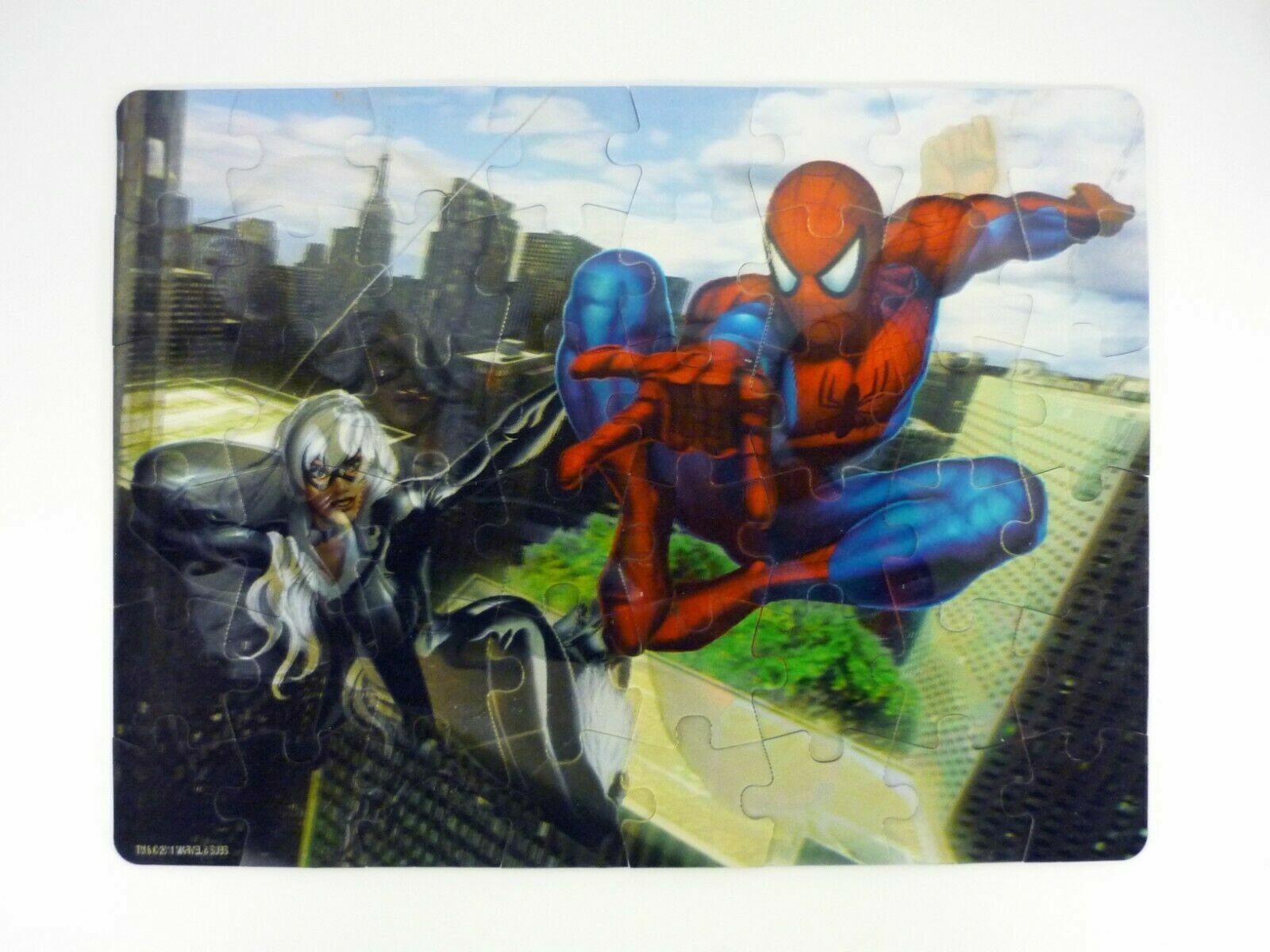 Spider-Sense Spider-Man Lenticular Puzzle Marvel 48 Piece 12"x9" Complete 2011 - $3.21