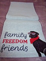 New Patriotic Black Dog Tapestry Table Runner 13 X 72 Family Freedom Friends - £19.68 GBP