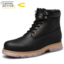 Active New Natural  Men Winter Shoes Warmest Leather Handmade Men Winter Snow Bo - £212.20 GBP