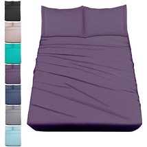 Queen Sheet Set - Hotel Luxury 1800 Sheets & Pillowcase Sets - Extra Soft Bed Sh - £32.10 GBP