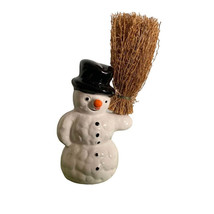 Department 56 Snow Village Snowman with Broom - £11.92 GBP