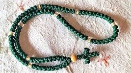 Green forest prayer rope Traditional Handmade 100 knot komboskini Religi... - £26.99 GBP