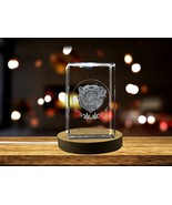 LED Base included | Bear Smoking Weed 3D Engraved Crystal 3D Engraved Cr... - $40.49+
