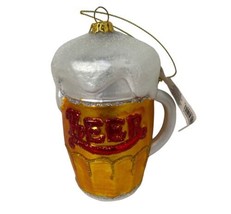 Demdaco Glass Ornament Beer Mug Hand Blown  NWTs Style A Christmas - £7.18 GBP