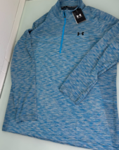 Under Armour Tech Pullover Shirt Men XL Fitted 3/4 Zip Mesh Athleisure G... - $29.67
