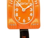 Limited Edition Orange Kit-Cat Klock Swarovski Bow Crystals Jeweled Clock - $154.95