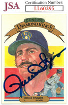 Rollie Fingers signed 1982 Donruss Diamond Kings Baseball Card #2- JSA #LL60295  - £29.86 GBP