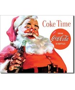 Coca Cola Coke Santa Classic Advertising Vintage Retro Style Metal Tin S... - £7.82 GBP