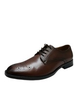 Alfani Men&#39;s Dress Shoes Leather Darwin Lace-Up Oxfords Tan/Brown Size 8... - €42,12 EUR