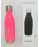 H2GO Force 91536 Neon Pink 17 Ounce Stainless Steel Bottle Hot Cold - £16.87 GBP