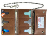 DELUXE TRIFOLD BIKER WALLET - 3 Cash Slots 6 Card Slots Zipper Pouch &amp; I... - $114.97