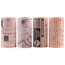 Vintage Washi Tape Wide, Junk Journal Supplies, Map Newspaper Masking Ta... - £14.87 GBP