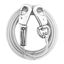 CRMADA 40ft Beast Dog Secure Tie Out with Vinyl Spring White - $44.99