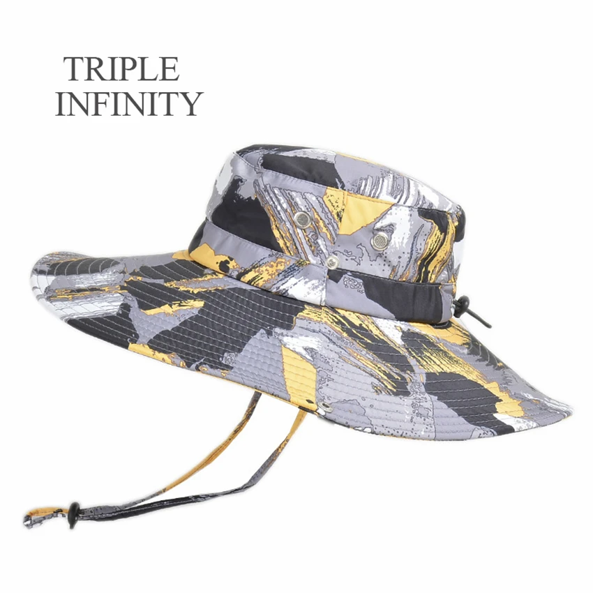 New Fashion  Hat Male  Summer Outdoor Fishing -proof  Foldable Big  Men&#39;s  Hat B - £100.38 GBP