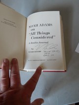 SIGNED Noah Adams on &quot;All Things Considered&quot; (Hardcover, 1992) EX, 2nd + Card - £10.11 GBP