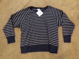 Isabel Maternity Sweater New - Ingrid &amp; Isabel - Blue Striped Size XL Ta... - £8.18 GBP