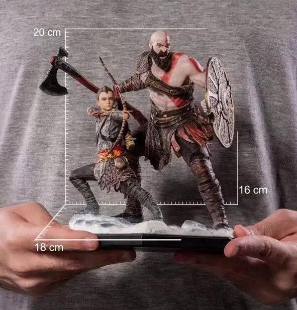 IRON Game God of War 4 Kratos &amp; Son Atreus 20cm PVC Action Figure Collectible - £41.26 GBP