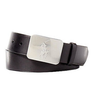 Polo Ralph Lauren Mens Black Big Pony Logo Plaque Leather Belt, 40W   84... - £93.78 GBP