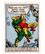 1966 Donruss  Iron Man Trading Card  #22 MCG Marvel Super Heroes Stomach... - $19.20 CAD
