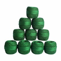 Red Rose Cotton Crochet Threads Mercerized Knitting Embroidery Yarn Gree... - £18.01 GBP