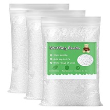 White Stuffing Beads, Elastic Transparent Fill, Bean Bag Balls Refill, 4... - £14.38 GBP