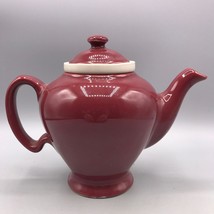 Vintage Hall Mccormick Théière Bordeaux Céramique Infuseur USA Maryland - £56.87 GBP