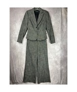 Antonio Melani Pant Suit Wm S Y2K Gray Plaid Blazer Low Rise Wide Leg Wo... - $61.31 CAD