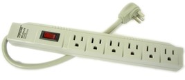 6 Outlet Surge ProTecTor right Angle Power Strip Plug GREY TOPZONE 06-TZ... - $385.40 MXN