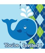 Creative Converting BB020344 Preppy Blue Ocean Party Invitation - 8-Pack - £3.08 GBP