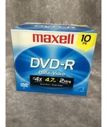 MAXELL DVD-R 10 Pack 4.7GB 16X 120 Min Data-Video-Music New in Package - £14.91 GBP