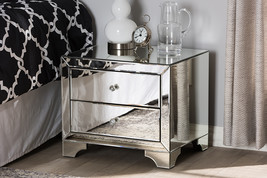 Giovanni Mirrored 2-Drawer End Table - $309.00