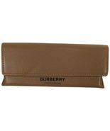 Burberry Sunglass Case Leather Tan Magnetic Flap Cover London England PU - $18.81