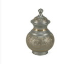 Silver Engraved Extra Small Cremation Urn 25 Cubic Inches - $64.00