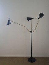BLACK FLOOR LAMP Light with Movable Arms Arteluce Eames Stilnovo Mid Century - £257.12 GBP