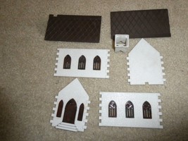 Vintage 1950s O Scale Plasticville White Brown Church Building - $16.83