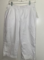 Classic Elements Women’s White Pants 10 P Petite Waist 32” To 35” Elasti... - $7.12