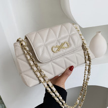 Ladys Handbags White Chain Quilted Shoulder Bag Pu Leather Crossbody Bag Women&#39;s - £36.40 GBP