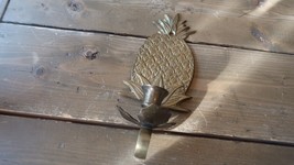 Vintage Brass Pineapple Candle Wall Sconce 9 x 4 inches - £29.68 GBP