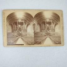 Antique 1884 New Orleans Exposition Stereoview Music Hall &amp; Christmas Tree RARE - £156.72 GBP