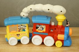 Vintage Walt Disney Plastic Baby Toddler Toy Train 2088RG Mickey Mouse Goofy - £16.75 GBP