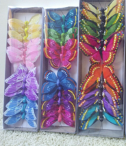 Wholesale LOT 12 Faux Feather Asst Butterflies Crafts Weddings Floral Su... - $11.76+
