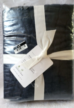 Two Pottery Barn Belgian Flax Linen Hand Stitched Pillow Sham Std Blue Nwt #P432 - £63.14 GBP