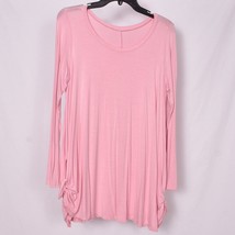 Women&#39;s Light Pink Tunic Top Side Ties Size Medium - £9.18 GBP