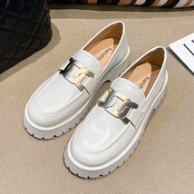 Brand Women Shoes Spring New White Thick-soled Ladies Sneakers Genuine Leather C - £60.96 GBP