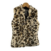 American Widgeon Leopard Faux Fur Zip Front Vest Size 6 - £11.92 GBP