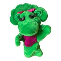 Vintage 1992 Plush Green Purple Baby Bop Hand Puppet 9 inch - £14.58 GBP