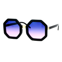 Octagon Shape Sunglasses Womens Unique Oversized Fashion Shades - £18.09 GBP