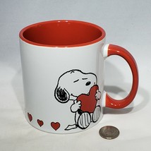 Snoopy Peanuts Oversized 20 oz Ceramic Coffee Tea Mug Hearts Valentine Love EUC - £18.34 GBP